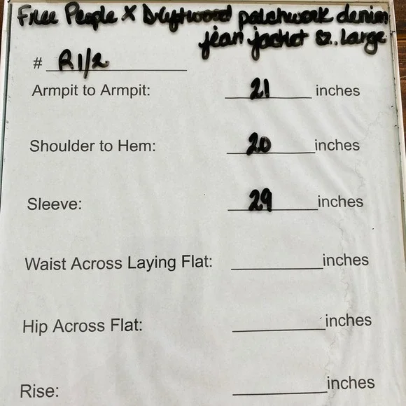 Free People X Driftwood NWT Patchwork Blue & Pink Denim Jean Jacket Size Large - Picture 11 of 11